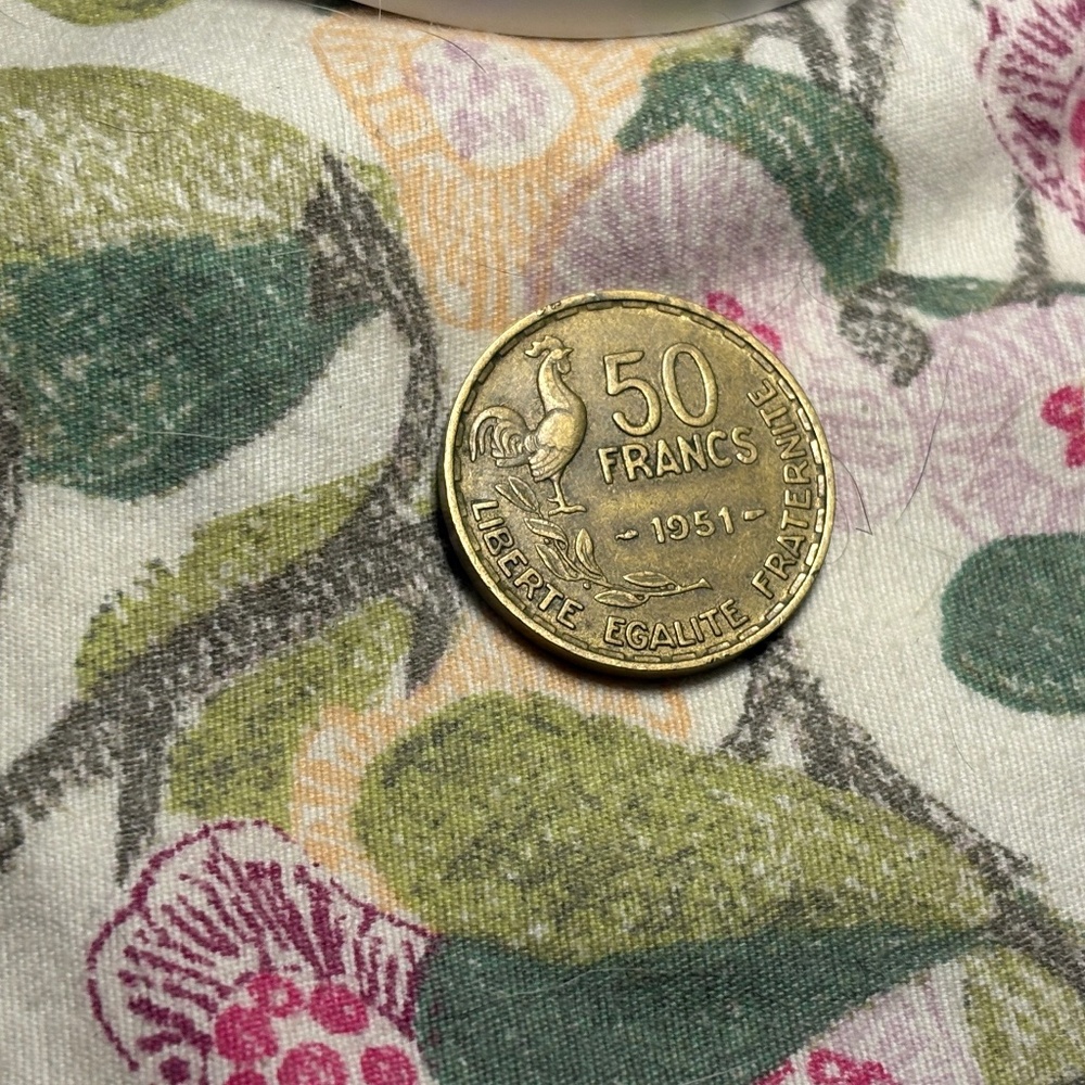 🪙 1951 France 50 Francs Coin — Fourth Republic — Paris Mint — Circulated